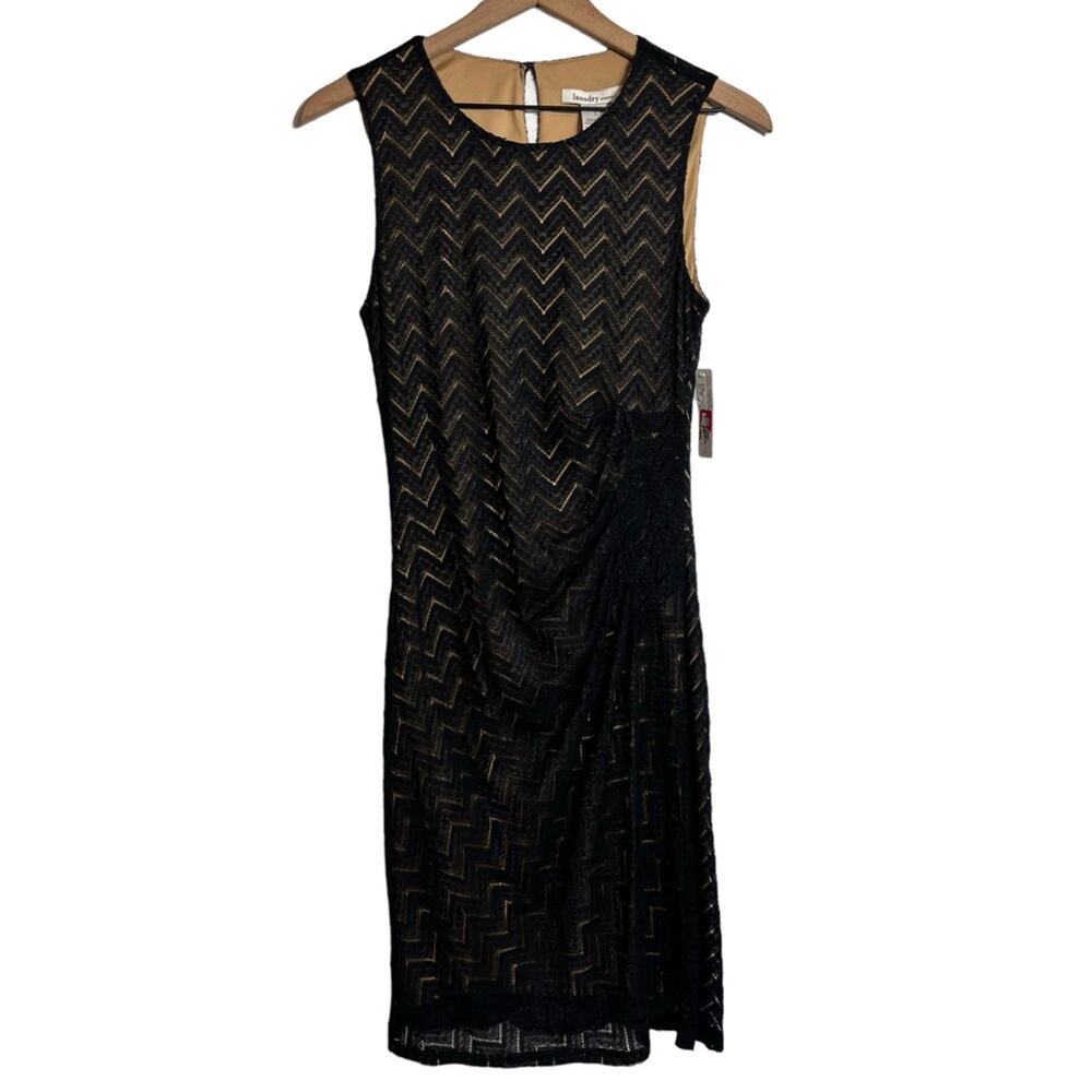 LAUNDRY BY DESIGN BLACK MID-LENGTH SLEEVELESS WOMEN DRESS SIZE 6 BRAND NEW